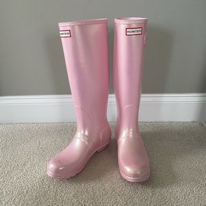 Pink Hunter rain boots